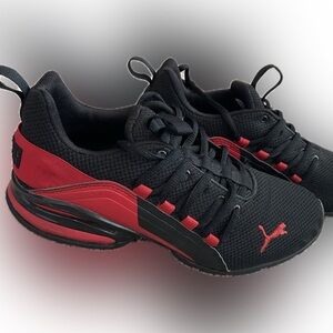 Puma Black and Red Sneakers